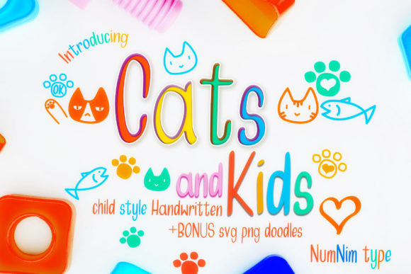 Cats and Kids Font for Creative Makers