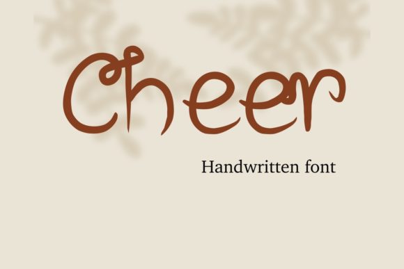 Cheer: A Handwritten Font for Creative Expression