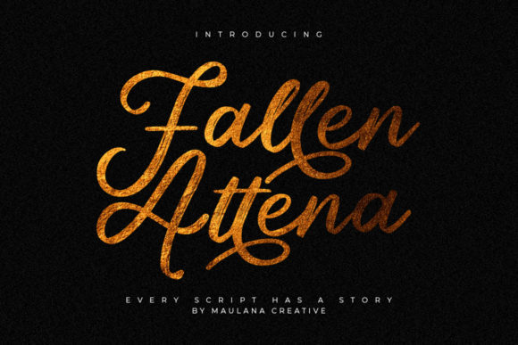 Fallen Attena: Elegant Script Font
